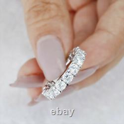 Bar Setting Sterling Silver Women's Band VVS1/D Engagement Ring Classic Ring