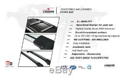 Bmw X5 E70 2007-2013 Roof Rack Cross Bar Cross Rail Lockable Adjustable Silver