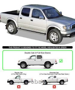 Board 5in Stainless Steel Polished Fit Toyota Tacoma Double Cab Crew Cab 01-04