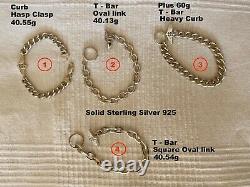 Breitling Cufflinks Sterling Silver 925 Tie Pin Tack Jewellery Bracelet Free