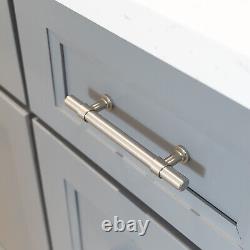 Brushed Nickel Kitchen Cabinet Handles Bathroom Knobs Bar Pulls Stainless Steel