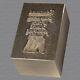 Bullion Loaf Stamping Die Hand Poured Gold Silver Bar & Scrap Recovery Ingot