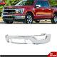 Chrome Front Bumper Face Bar Steel For 2021-2023 Ford F150 Witho Sensor Holes