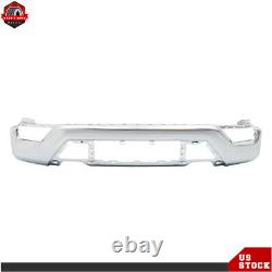 Chrome Front Bumper Face Bar Steel For 2021-2023 Ford F150 Witho Sensor Holes