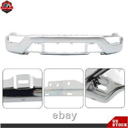 Chrome Front Bumper Face Bar Steel For 2021-2023 Ford F150 Witho Sensor Holes