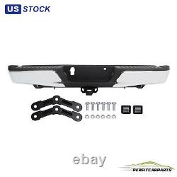 Chrome Rear Bumper Assembly witho Park Assist For 2015-2020 Ford F-150 with Max Tow