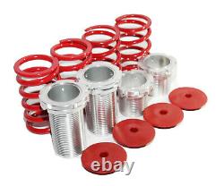 Coilover Lowering Coil Springs Set for 93-97 corolla 95-98 tercel RED/SILVER