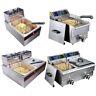 Commercial Electric Deep Fryer French Fry Bar Restaurant Tank with Basket Size Opt