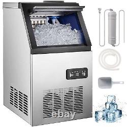 Commercial Ice Maker 90-150LBS/24H Stainless Steel Commercial Ice Machine Auto