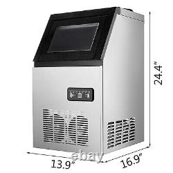 Commercial Ice Maker 90-150LBS/24H Stainless Steel Commercial Ice Machine Auto