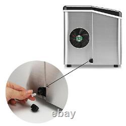 Countertop Portable Ice Maker Ice Cube Machine Stainless Steel & Scoop Bar Party