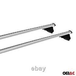 Cross Bar for Lincoln MKX 2016-2018 Roof Rack Luggage Carrier Aluminum Silver 2x