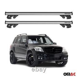 Cross Bar for Mercedes GLK-Class 2008-2015 Top Carrier Luggage Roof Rack Silver