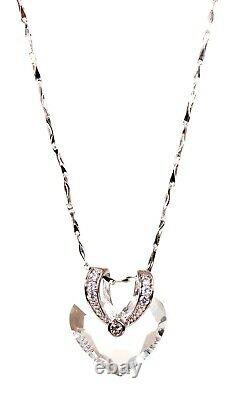 Crystals From Swarovski Heart Pendant Necklace 925 Sterling Silver 1190p