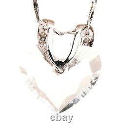 Crystals From Swarovski Heart Pendant Necklace 925 Sterling Silver 1190p