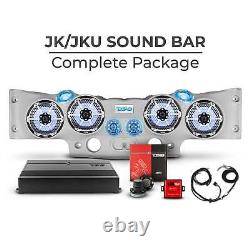 DS18 Sound Bar Package for Jeep JK/JKU 4x Pro Speakers 4x Tweeters 2x Drivers