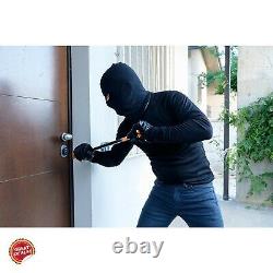 Door Security Bar Barricade Brackets Kit Set Home System Heavy Duty Anti Theft