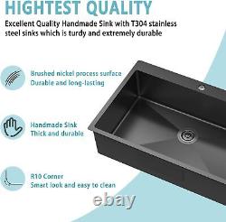 Drop-in Kitchen&Bar Sink Single Bowl 13x15 15x15 15x17 15x20 25x22 28x20 33x22x9