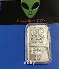 ENCOUNTER UFO Bigfoot Naked Girl 1 Oz Fine Silver Enameled Art Bar NWTM 2017