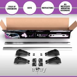 ERKUL Roof Rack Cross Bars Fits Lexus NX200T NX300 NX300H 15-21 Aluminum Silver