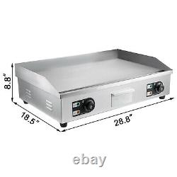 Electric Countertop Griddle 3kw 50300 Flat Grill Bar Stainless Steel NEWEST