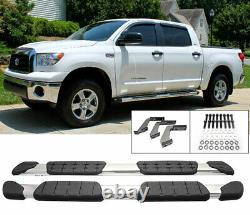 Fit 07-21 Toyota Tundra Double Cab 82 Side Step Bars Rail Running Board