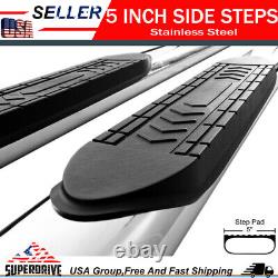 Fit 2009-2018 Dodge Ram 1500 Crew Cab 5 Oval Curved S. S. Nerf Bar Running Board