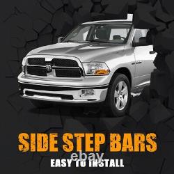 Fit 2009-2018 Dodge Ram 1500 Quad Cab 3 Side Steps Running Boards Nerf Bars