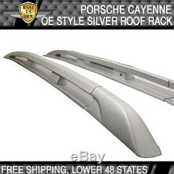 Fits 03-10 Porsche Cayenne Roof Rack Rail Mount Aluminum Silver OE FACTORY Style