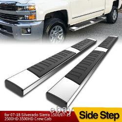 For 07-19 Silverado/Sierra 1500 Crew Cab 6 Running Boards Step Bars Side Steps
