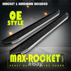 For 09-15 Honda Pilot OE Style 6 Running Boards Side Steps Nerf Bars Silver+BLK