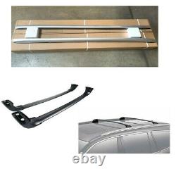 For 16-19 Honda Pilot Roof Rack Silver Side Rails+Black Cross Bar OE Style 4PCS