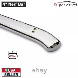 For 2003-2009 Dodge Ram 2500 3500 Quad Cab 4 Curved Chrome Nerf Bars Step Board