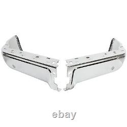 For 2009-2014 Ford F150 Rear LH RH Chrome Bumper Face Bar End Cap with Sensor Hold