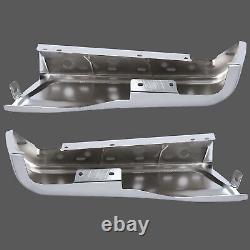 For 2015-2020 Ford F150 Rear LH RH Chrome Bumper Face Bar End Caps-Steel