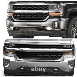 For 2016-2018 Chevy Silverado 1500 Steel Front Bumper Face Bar with Fog Light Hole