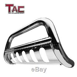 For 2016-2020 Toyota Tacoma 3 Chrome Bull Bar Brush Grille Guard Front Bumper