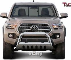 For 2016-2020 Toyota Tacoma 3 Chrome Bull Bar Brush Grille Guard Front Bumper