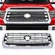 For 2018 2019 2020 2021 Toyota Tundra Front Grille Chrome withSilver Bar Center