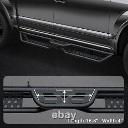 For 2019-2024 Chevy Silverado/Sierra 1500 Crew Cab Drop Running Boards Step Bars