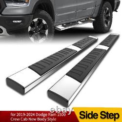 For 2019-2025 Dodge Ram 1500 Crew Cab Running Boards Nerf Bars Side Steps S/S 6