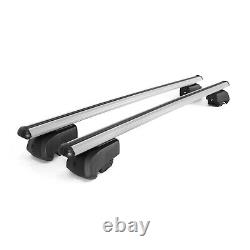 For 2023-2024 BMW X1 Cross Bar Lockable Luggage Carrier Silver 2 Pcs