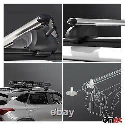 For 2023-2024 Subaru Solterra Cross Bar Lockable Luggage Carrier Silver 2 Pcs