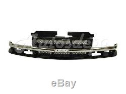For 98-04 CHEVY S10 PICKUP 4WD FRONT BUMPER BLACK BAR VALANCE GRILLE CHR/ARGENT