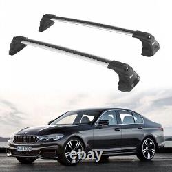 For BMW 5 Series G30 2017-2023 Roof Rack Cross Bars Fix Points Silver 2pcs