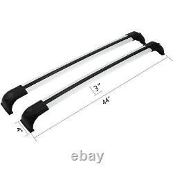 For Land Rover Discovery LR3 & LR4 2005-16 Black+Silver Roof Rack Cross Bar Kit