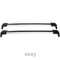 For Land Rover Discovery LR3 & LR4 2005-16 Black+Silver Roof Rack Cross Bar Kit