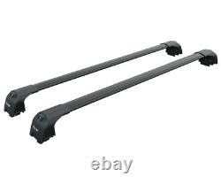 For Subaru Solterra 2023-Up Roof Rack Cross Bars Metal Bracket Flush Rail Alu Bl