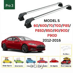 For Tesla Model S 2012-2016 Roof Rack Cross Bars Metal Bracket Fix Point Alu Sil