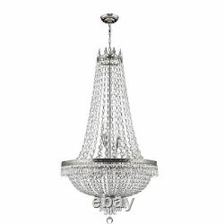 French Empire Crystal LED Chandelier Large Foyer Ceiling Lamp Lighting Fixture